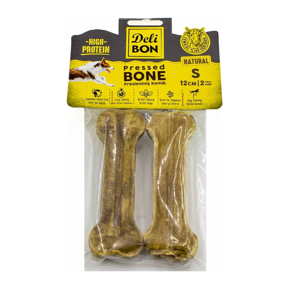 Delibon Pres Kemik 12 cm S Boy 25'li Torba Naturel