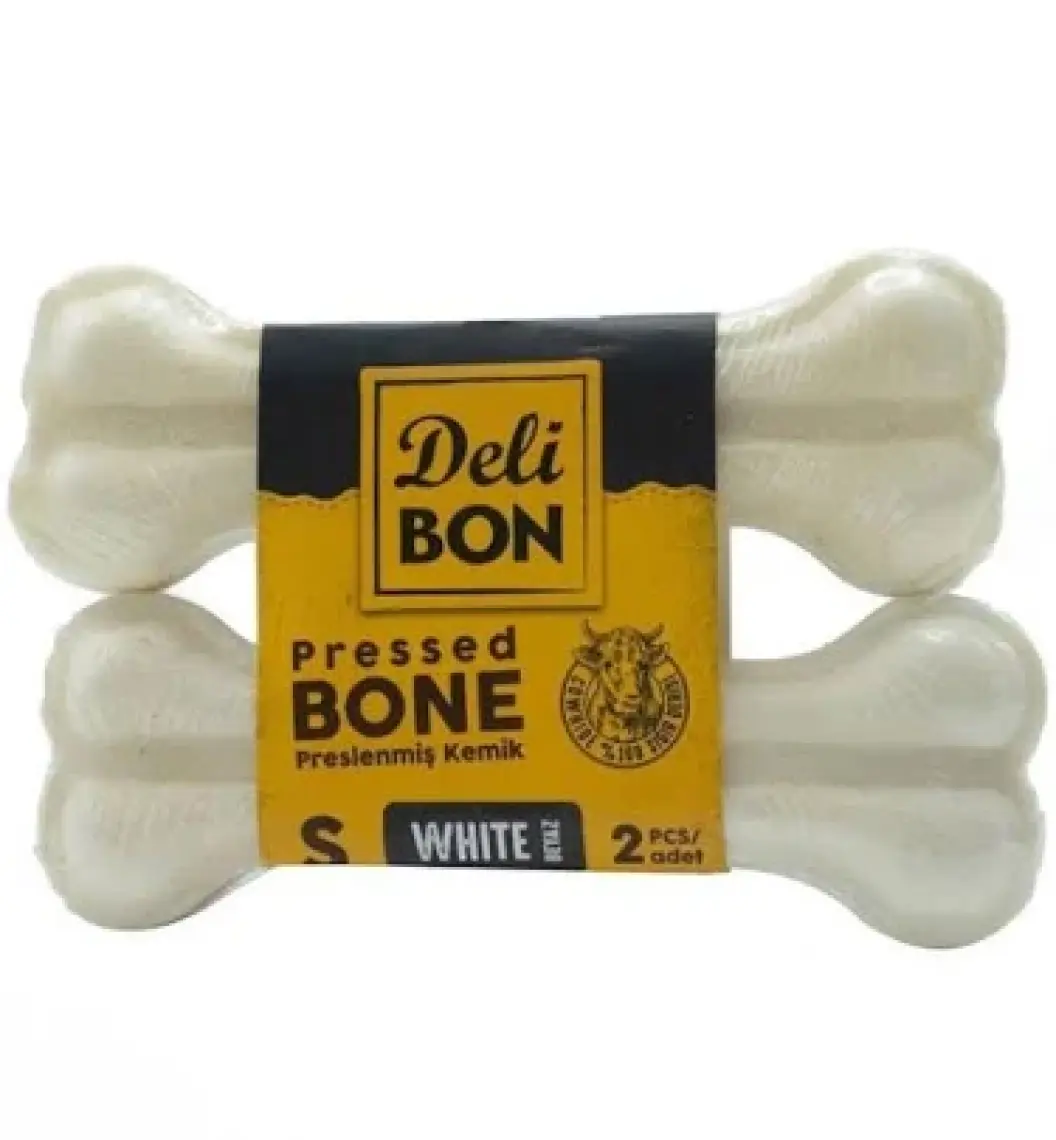 Delibon Deri Press Köpek Kemik Ödülü Medium Naturel 22 Cm 1 Adet