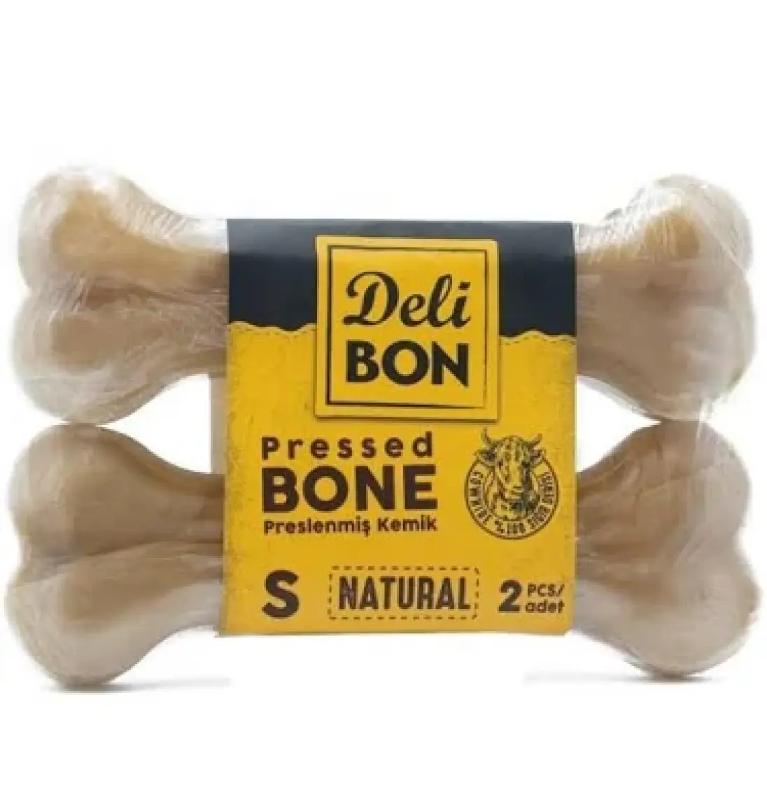 Delibon Deri Press Köpek Kemik Ödülü Medium Naturel 22 Cm 1 Adet