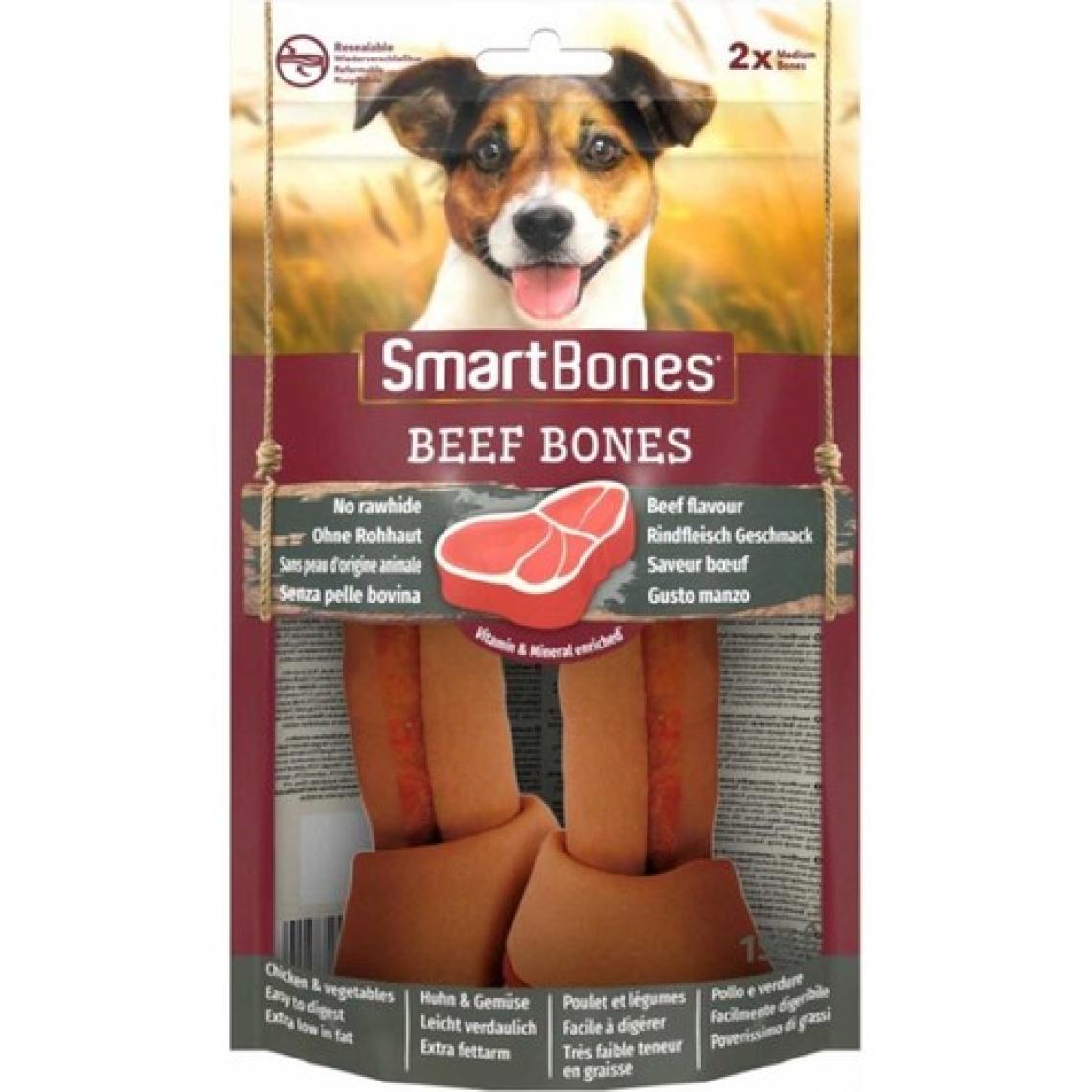 SmartBones Orta Irk Köpekler için Biftekli Ödül Kemiği (2li) 158gr