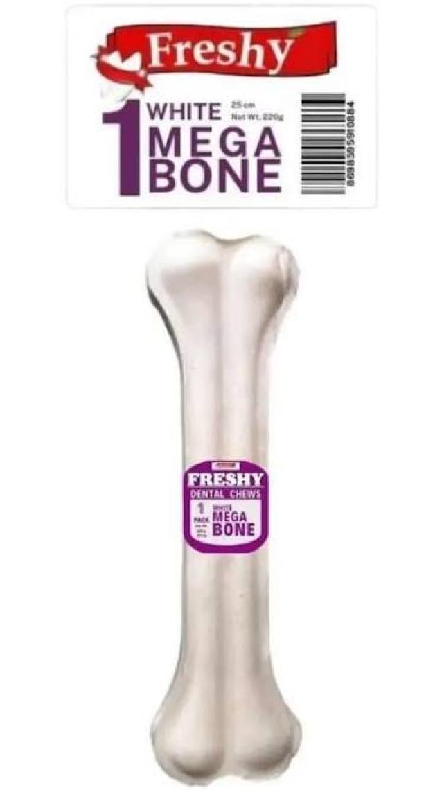 Freshy Sütlü Deri Köpek Kemiği 25 cm - 220 gr