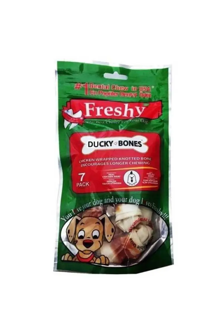 Freshy Tavuk Kaplı Düğüm Kemikler 6.5 cm 7 Adet