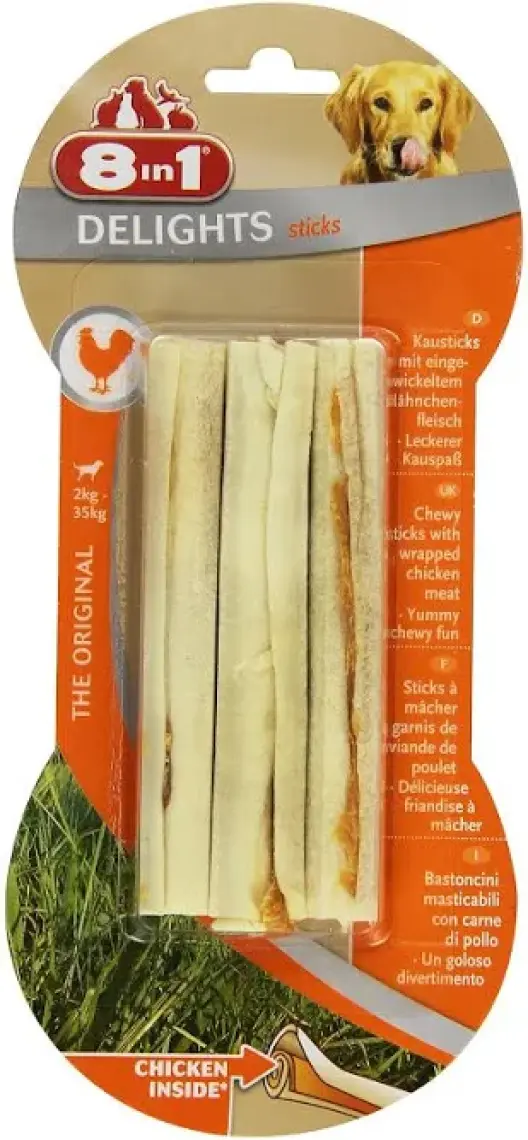 8in1 Delights Sticks 3lü Ağız Temizleme Kemiği 75 Gr