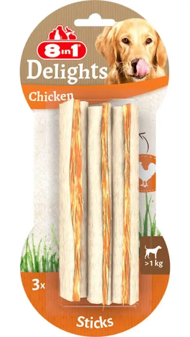 8in1 Delights Sticks 3lü Ağız Temizleme Kemiği 75 Gr