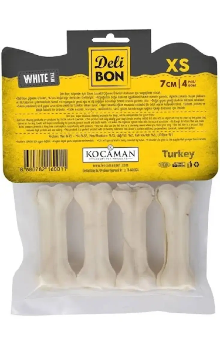 Delibon Pres Kemik 7 cm XS Boy 4'lü Paket Beyaz