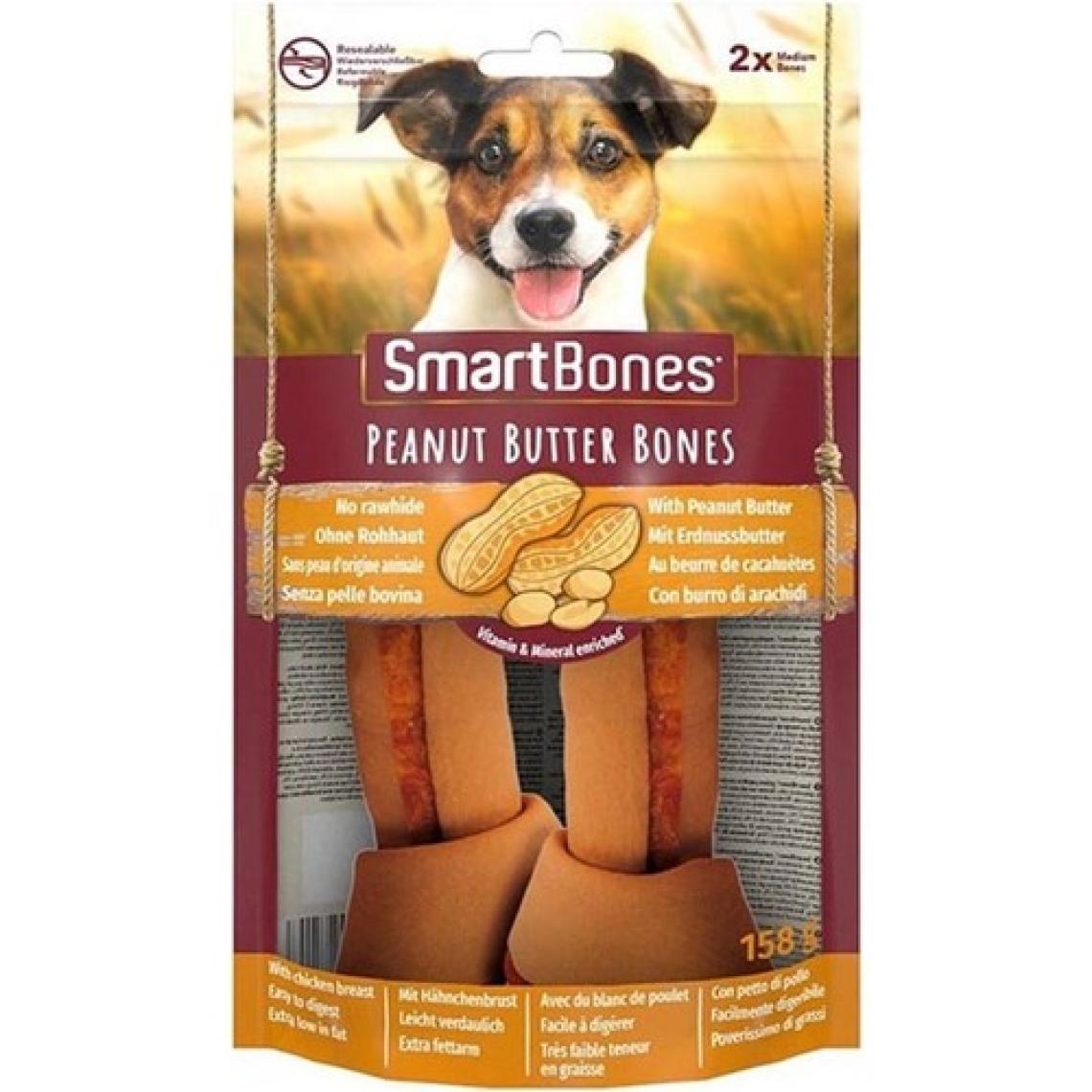 SmartBones Tavuklu Fıstık Ezmeli Medium Düğüm Kemik 2'li 158gr