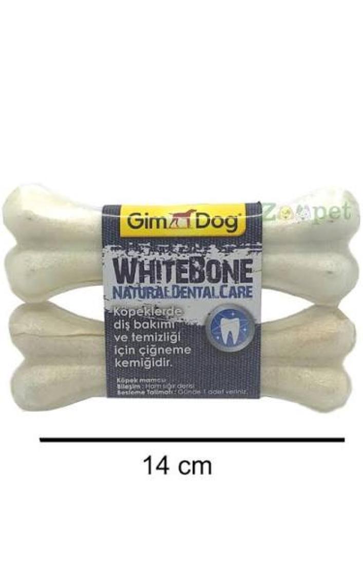 Gimdog Mordimi Press Beyaz Kemik Köpek Ödülü (2 li Paket) - 14 Cm