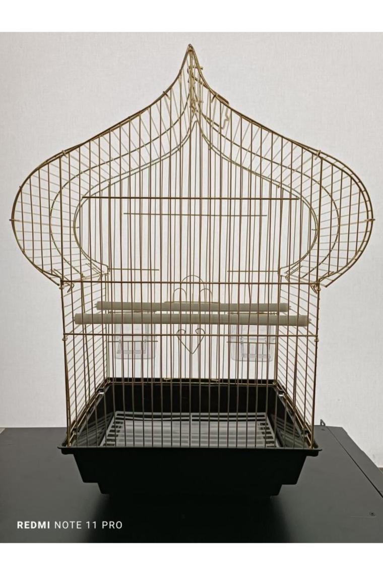 Kafes H1105a-p 40x23x52 Cm Damla Pirinç Kanarya Muhabbet Kuşu Için Tek Kapılıdır.
