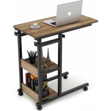 servetavcı Yükseklik Ayarlı Raflı Laptop Sehpası ve Çalışma Masası - Atlantik Çam (Tekerli) 70X40