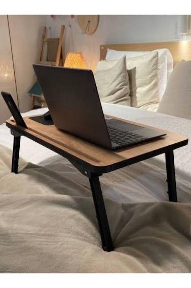 Axolotl Foldaway Telefon ve Tablet Bölmeli Katlanır Ayaklı Laptop Sehpası Notebook Bilgisayar Çalışma Masası,foldaway01