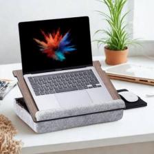 Vigo Wood - Eğim Ayarlanabilir Çekmeceli Mousepad Minderli Laptop Sehpası - Ceviz LS051