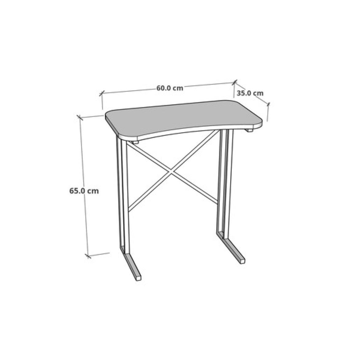 Furnature Design Metal Ayaklı Laptop Sehpası Kahvaltı Masası Çalışma Sehpası 60X35 - Beyaz
