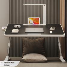Karr Office Move - N9  Yükseklik Ayarlı LED Aydınlatmalı Siyah Laptop Sehpası