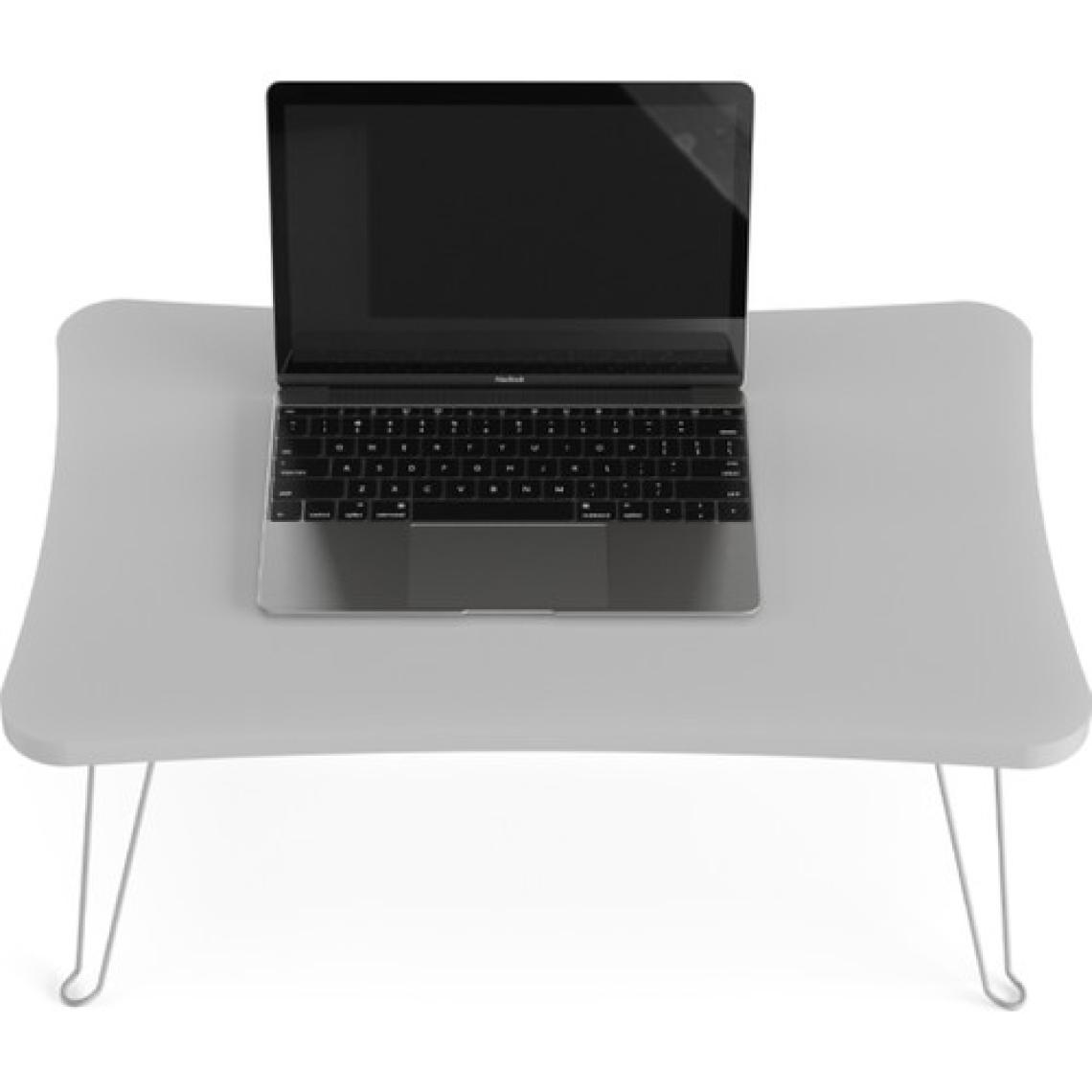 Taşınabilir Katlanır Yatak Koltuk Üstü Hasta Servis Laptop Bilgisayar Çalışma Sehpası - Düz Beyaz