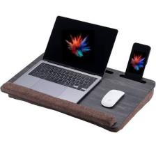 Vigo Wood Minderli Laptop Sehpası 15.6" ve 17.3" Taşınabilir Notebook, Tablet ve Telefon Bölmeli Masa