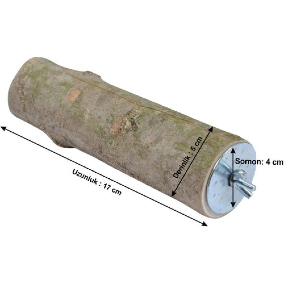 X-Perk Ağaç Kütük Papağan Kuş Tüneği Boy 17 cm Çap 5 cm