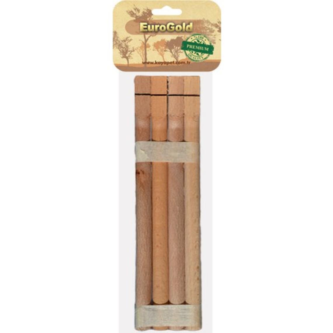 Eurogold  Doğal Ahşap Tünek 30 Cm 4'lü