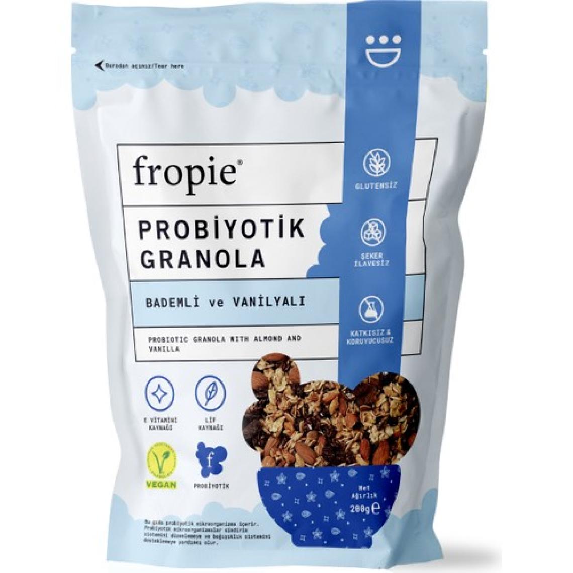 Fropie Probiyotik Granola  Badem & Vanilya 200 gr x 3 Adet