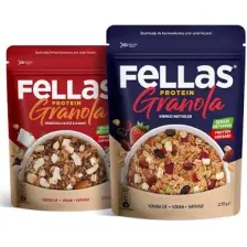 Fellas Protein Granola 2'li Paket - Hindistan Cevizi & Kakao 270g + Kırmızı Meyveler 270g
