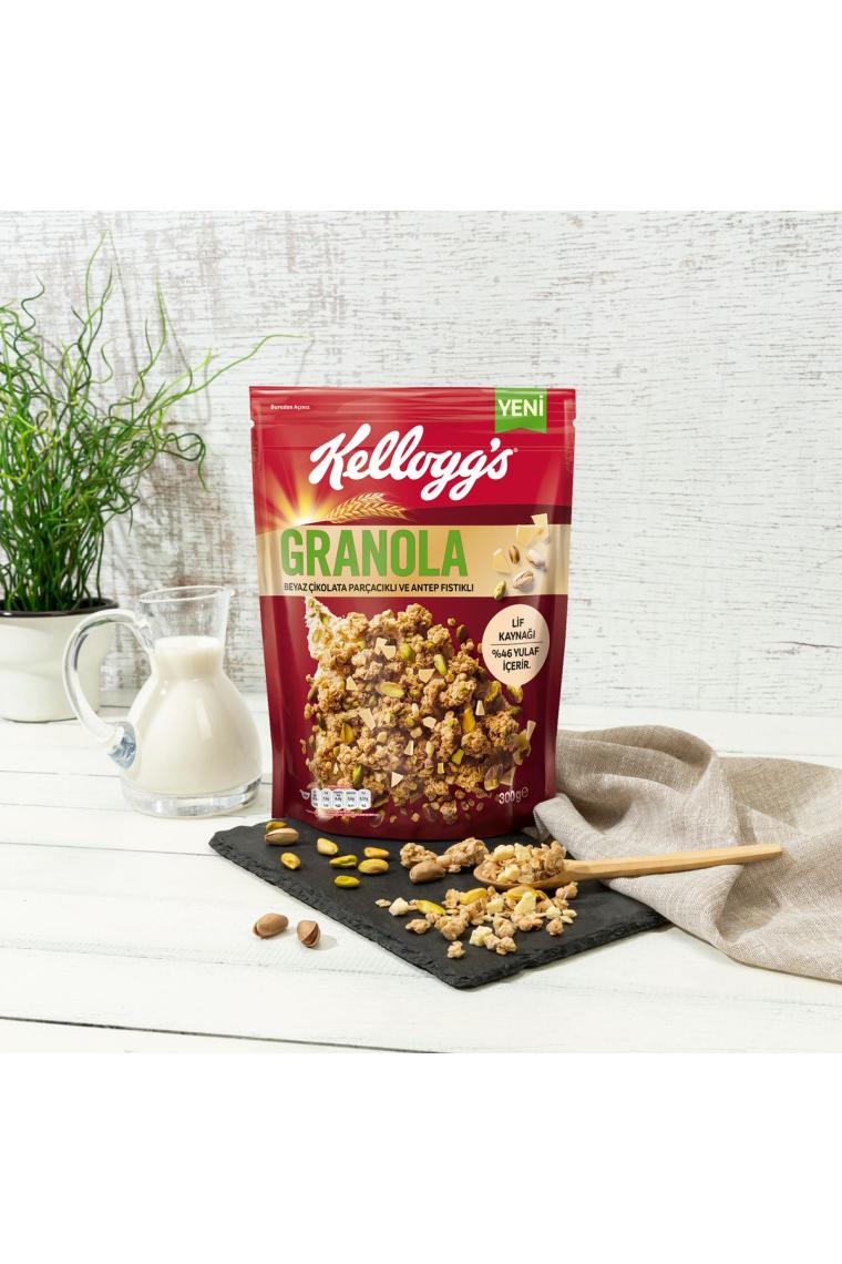 Kellogg's Beyaz Çikolatalı & Antep Fıstıklı Granola 300 gr