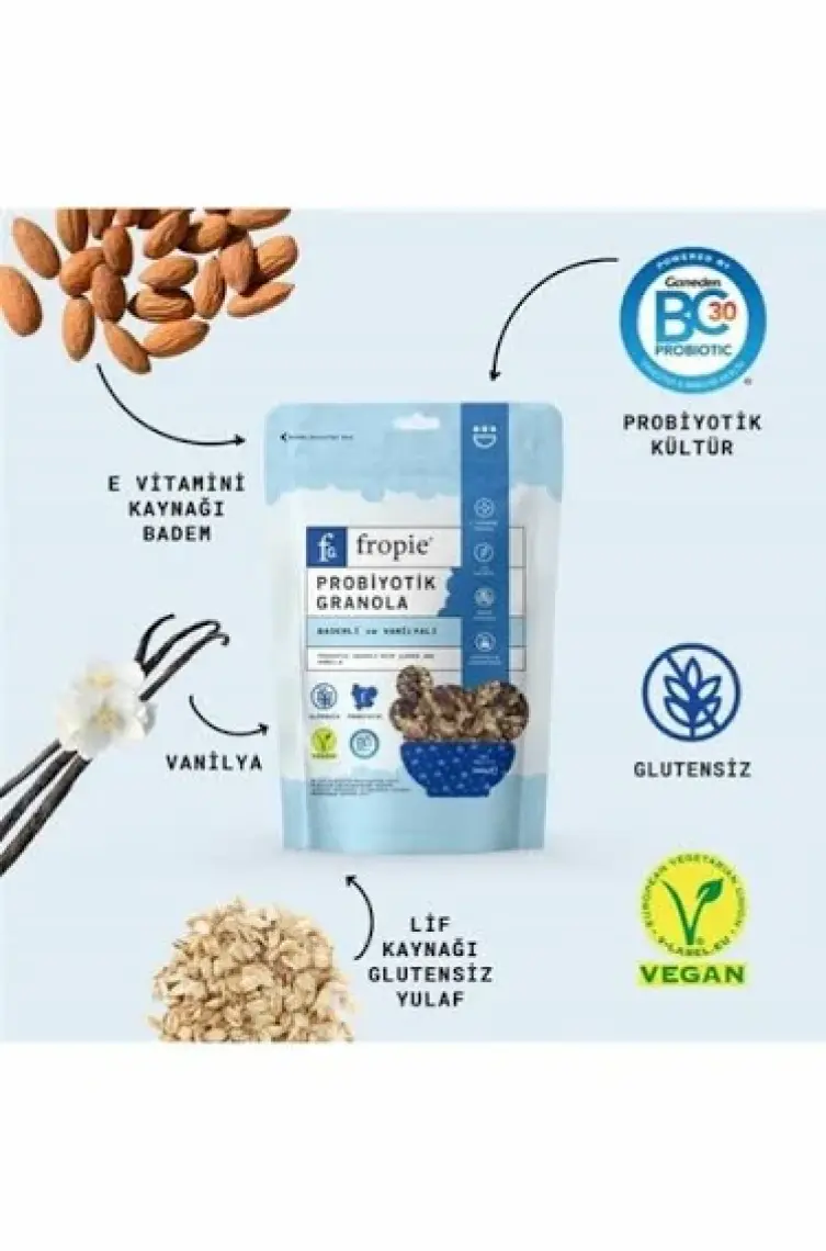 Fropie Badem & Vanilya Probiyotik Granola 200 gr