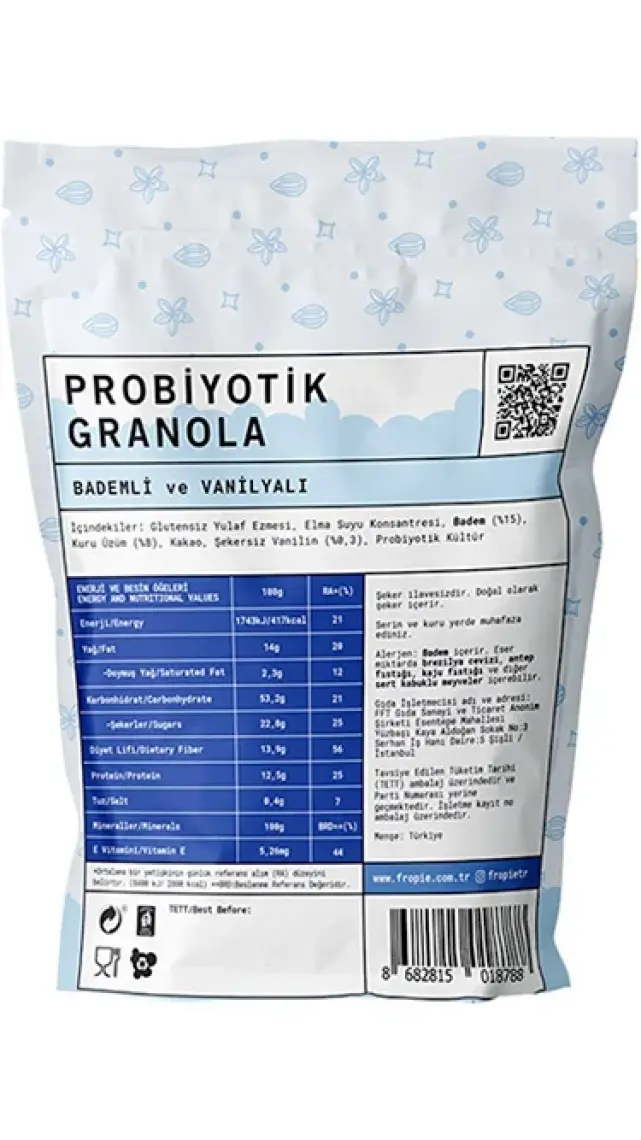 Fropie Badem & Vanilya Probiyotik Granola 200 gr
