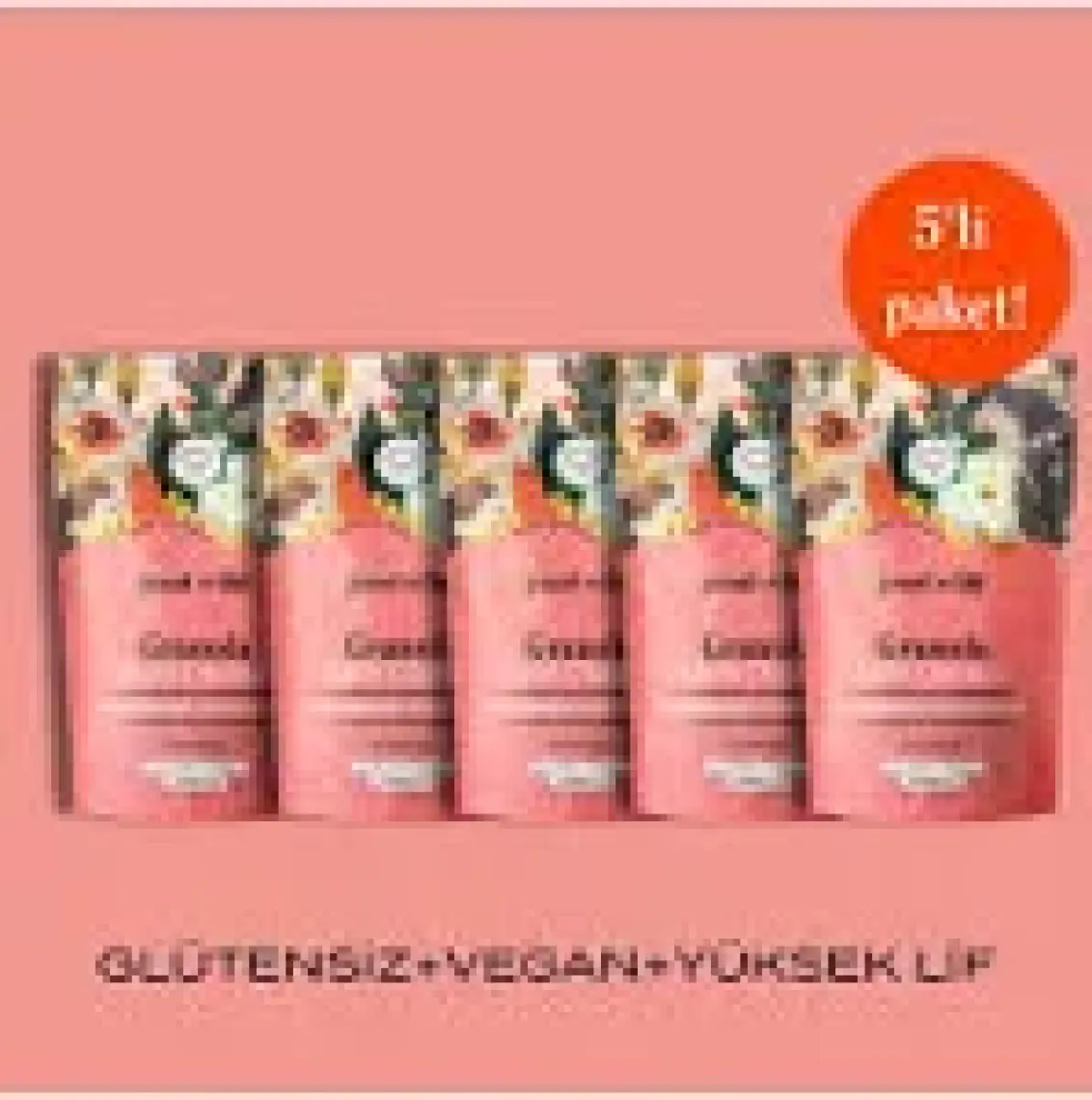 The Good Wild Glütensiz, İlave Şekersiz Granola Çilekli Çikolatalı 5'li Süper Paket