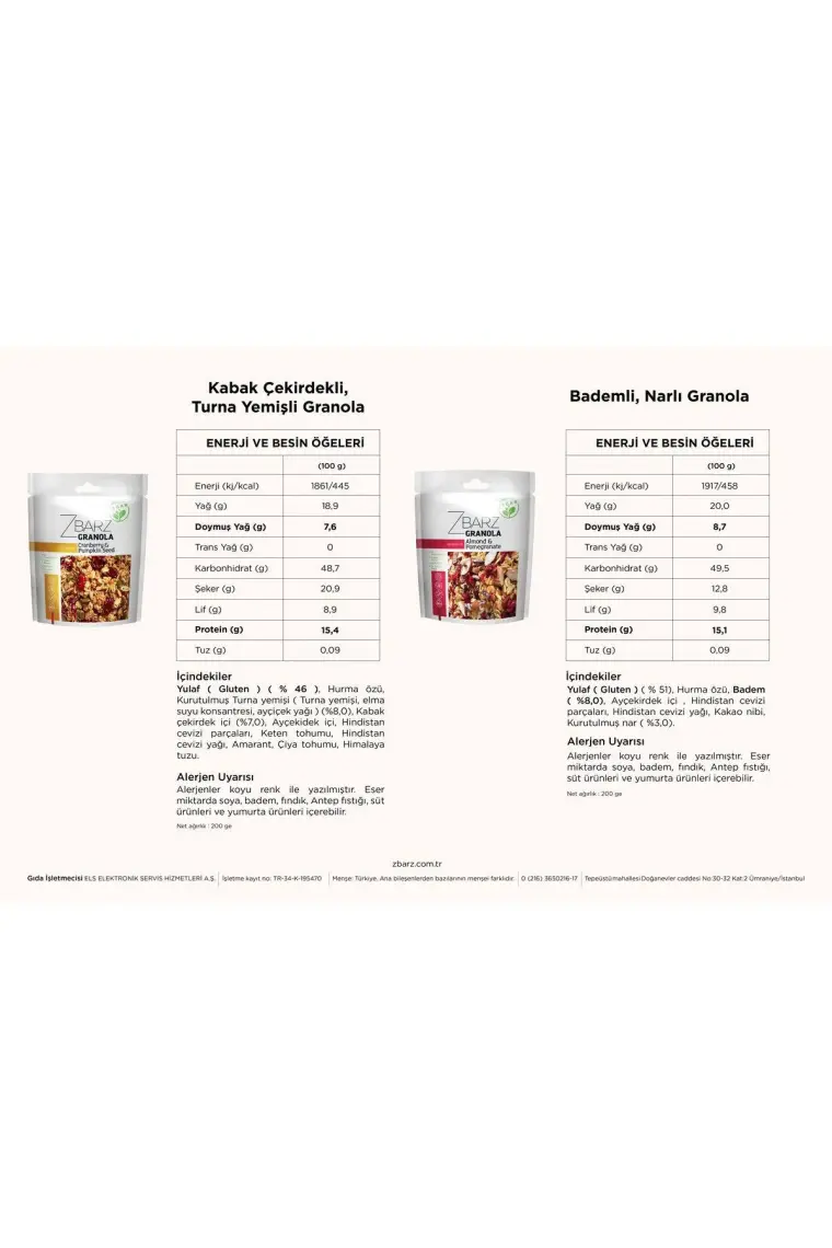 Zbarz Granola Tanışma Kutu (2 Adet 200 G )