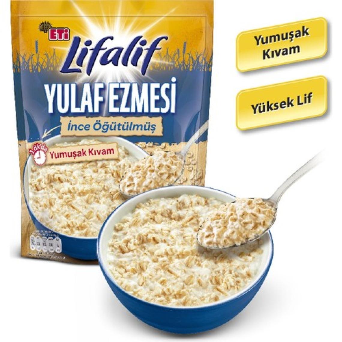 Eti Lifalif İnce Öğütülmüş Yulaf Ezmesi 350 g x 6 Adet