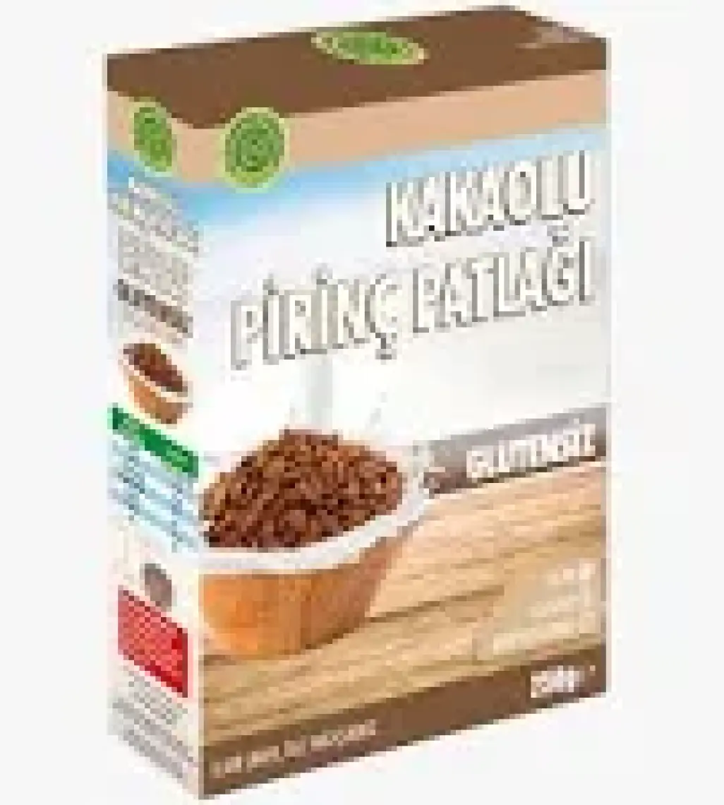 Glutensiz Fabrika Kakaolu Pirinç Patlağı 250 g (Glütensiz & Vegan)
