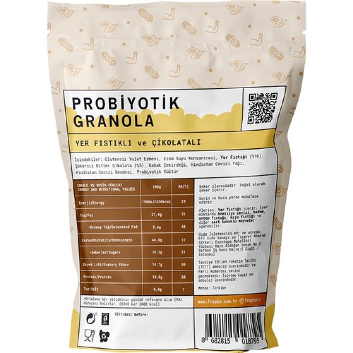 Glutensiz Yer Fıstığı & Çikolatalı Probiyotik Granola - 200 g
