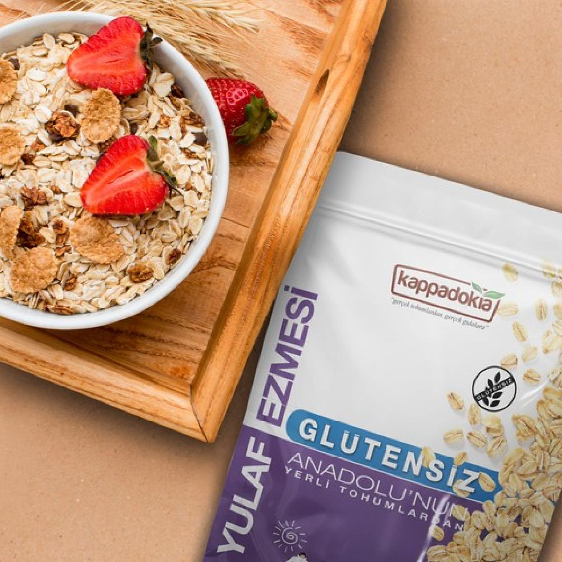 Kappadokia 2.5 Kg Yerli Glütensiz Yulaf Ezmesi-(500 Gr x 5)