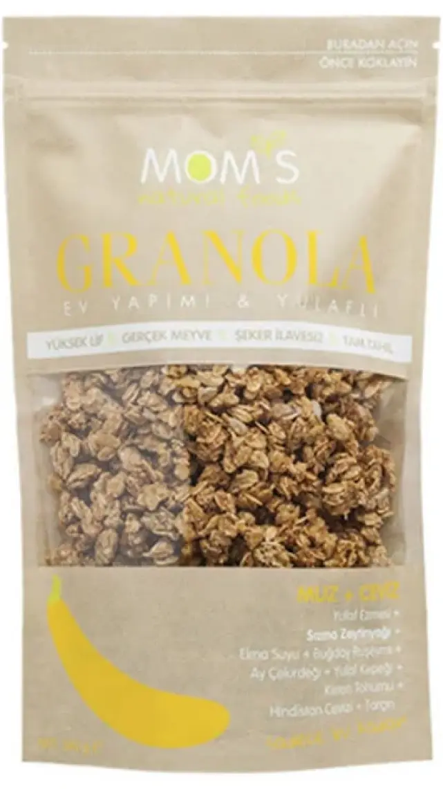 Mom's Natural Foods Muz & Ceviz Granola 360 G
