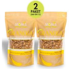 Mom's Natural Foods 2'li Muz - Ceviz Granola 360 G
