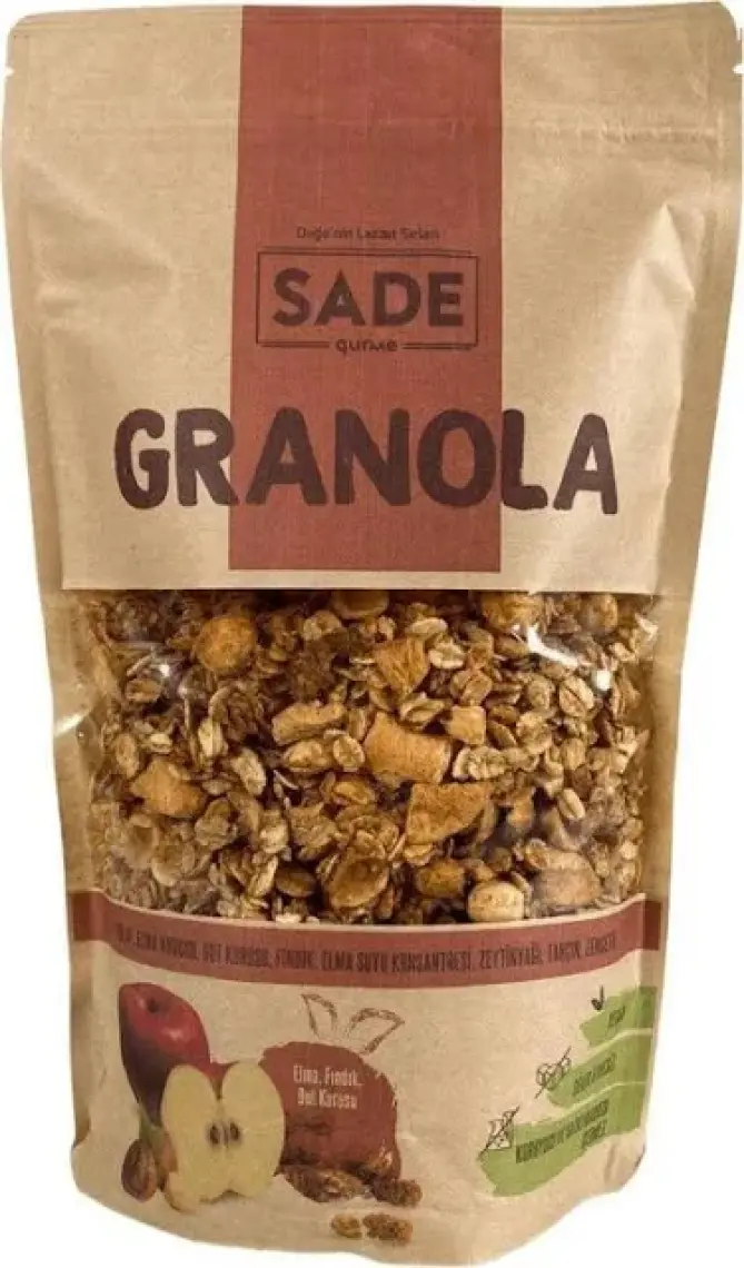 Sade Gurme Elma-Dut Kurusu-Fındıklı Granola 360 gr