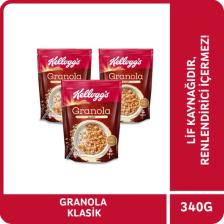 Kellogg's Granola Klasik 340 G x3 Adet,%56 Yulaf Ezmesi, Lif Kaynağı Kahvaltılık Gevrek
