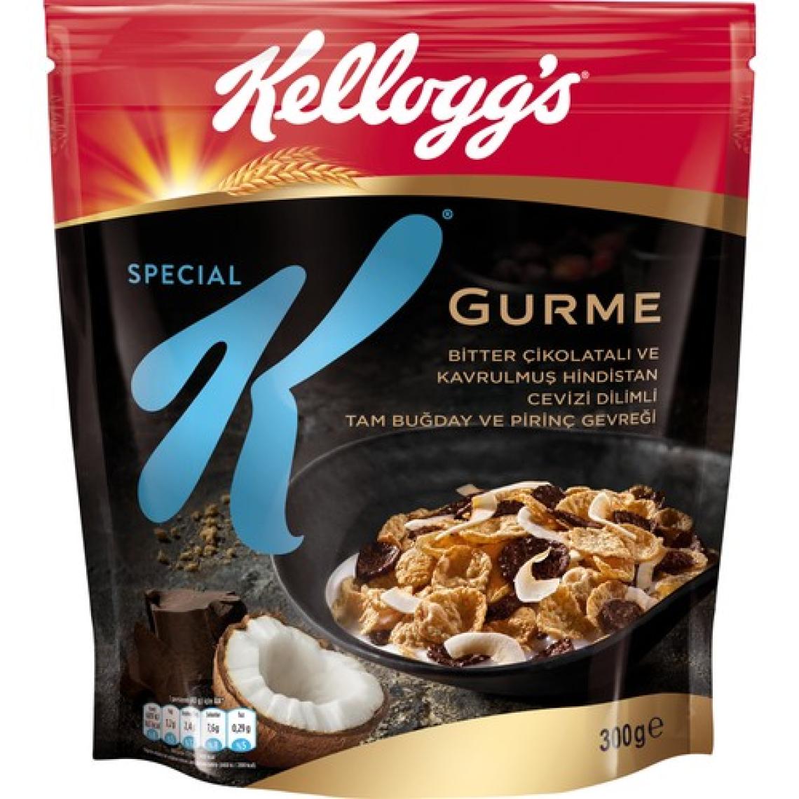 Kellogg's Special K Bitter Çikolatalı & Hindistan Cevizi Dilimli 300 Gr; %46 Yulaf içerir; Lif Kaynağı