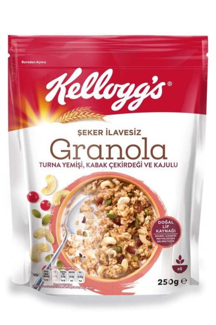 Kellogg's Şeker İlavesiz Granola Kajulu, Kabak Çekirdekli ve Turna Yemişli 250 G