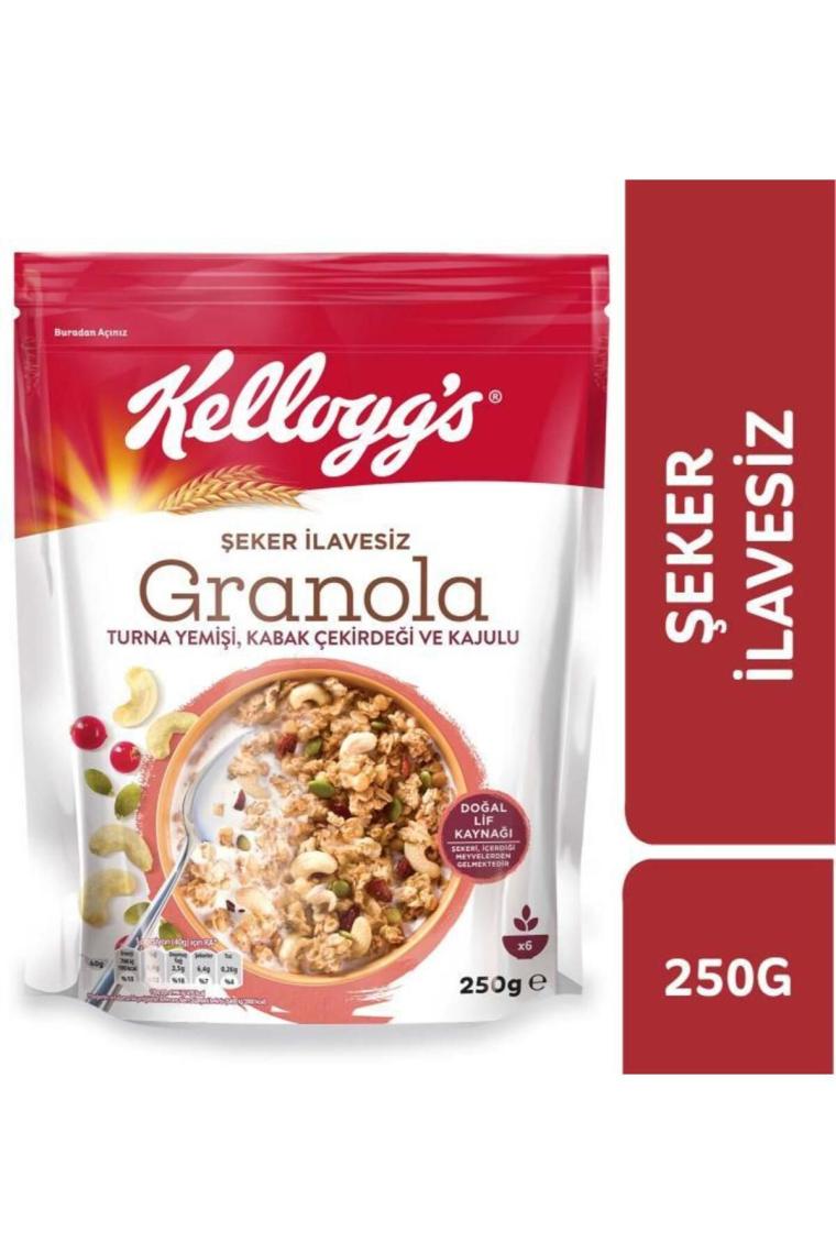 Kellogg's Şeker İlavesiz Granola Kajulu, Kabak Çekirdekli ve Turna Yemişli 250 G