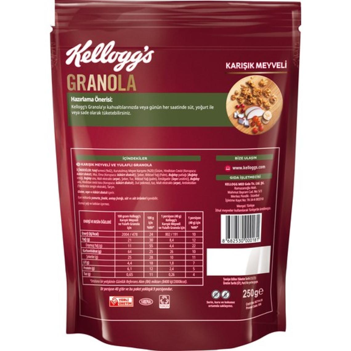 Kellogg's Karışık Meyveli Granola 340 gr