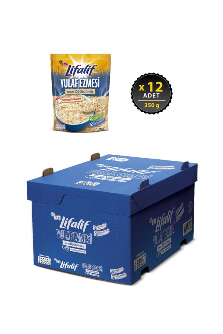Lifalif Yulaf Ezmesi İnce Öğütülmüş 350 g x 12 Adet