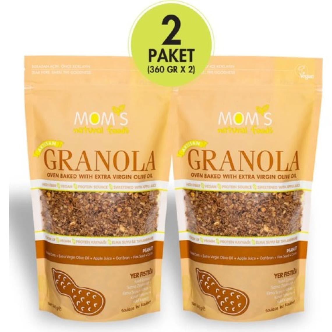 Mom's Natural Foods 2'li Yer Fıstıklı Granola 360 G