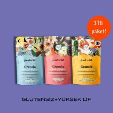 The Good Wild Glütensiz, İlave Şekersiz Granola 3'lü Avantaj Paketi