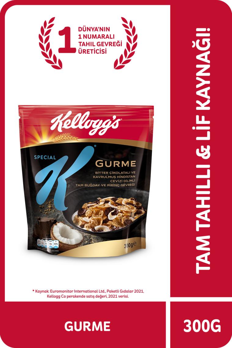 Special K Gurme Bitter Çikolatalı & Hindistan Cevizi Dilimli Kahvaltılık Gevrek 300 Gr,%46 Yulaf