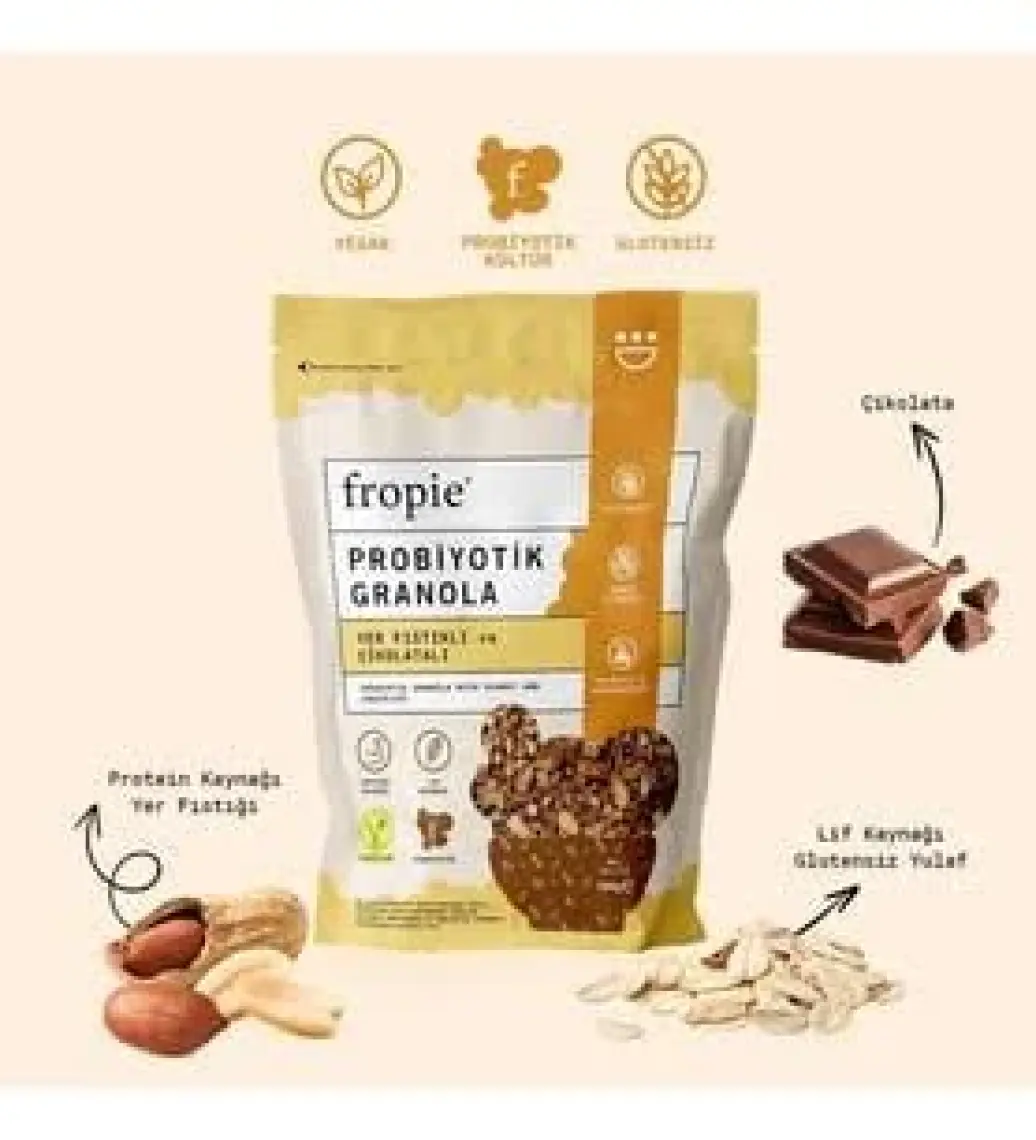 Glutensiz Yer Fıstığı & Çikolatalı Probiyotik Granola - 200 g