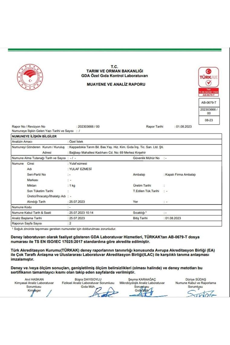 Kappadokia Ince Kıvam Glütensiz Yulaf Ezmesi 300 gr