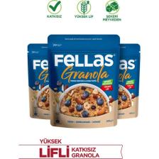 Fellas Granola - Yaban Mersini & Kuruyemiş 200g - 3'lü Paket