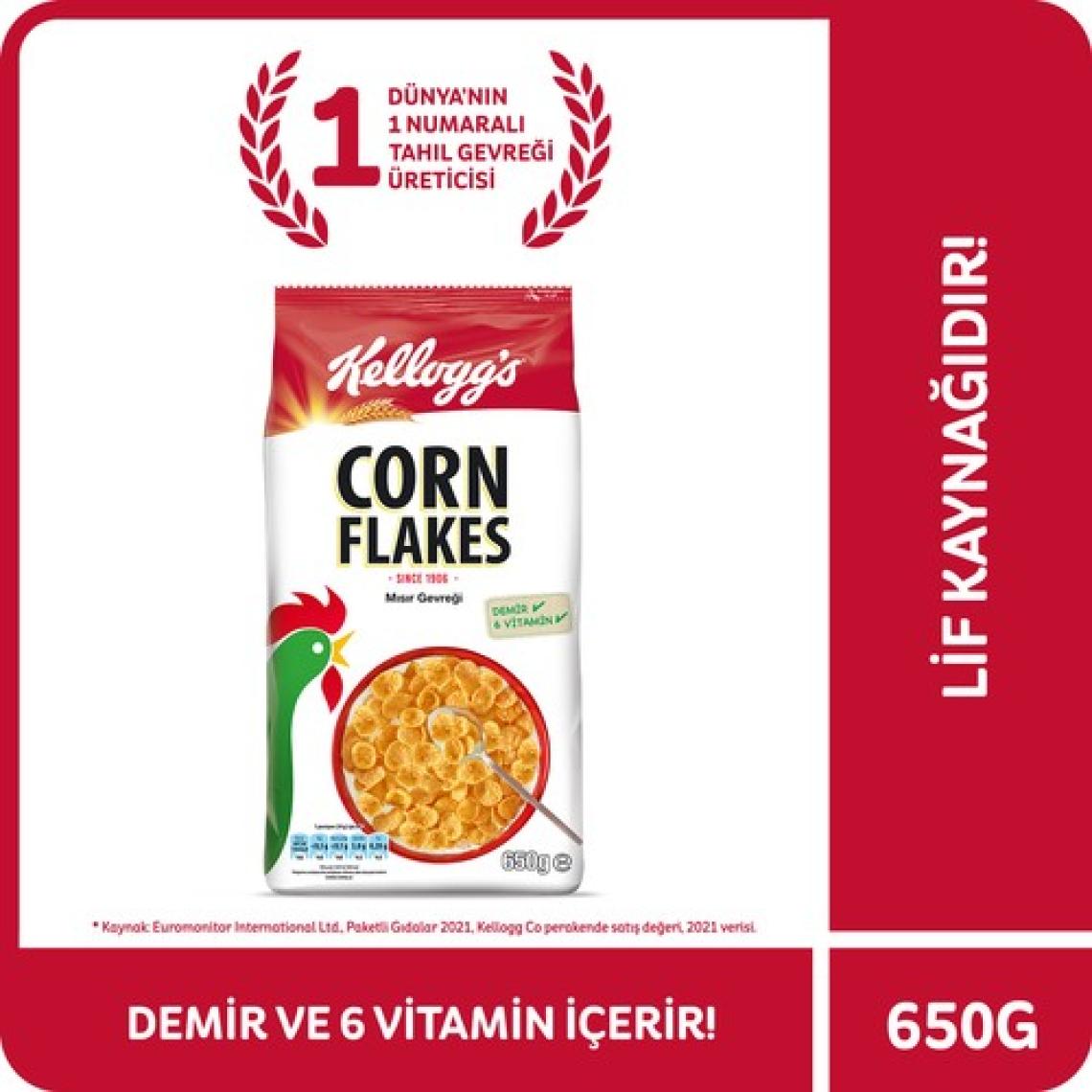 Kellogg's Corn Flakes 650 gr Kahvaltılık Gevrek