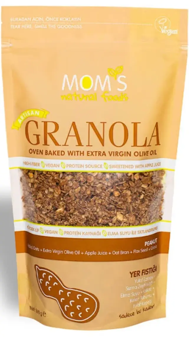 Mom's Natural Foods Yer Fıstıklı Granola 360 G