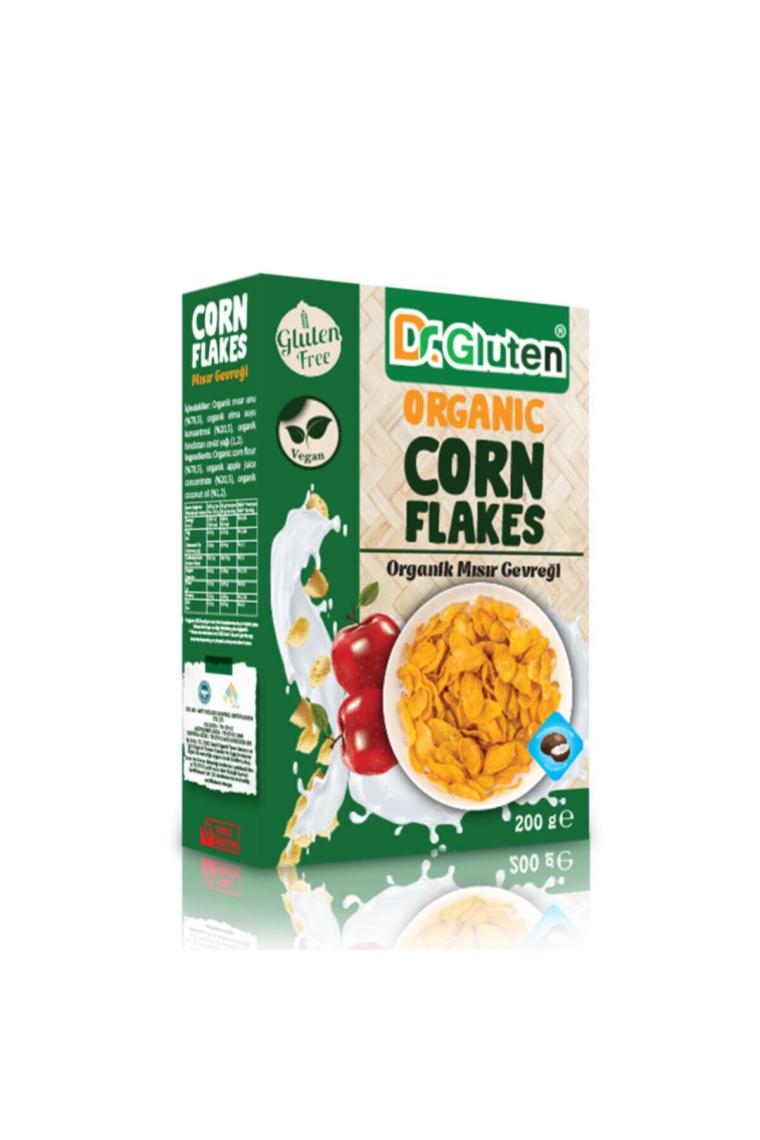 Dr. Gluten Glutensiz Organik Vegan Mısır Gevreği 200 G ( Hindistancevizi Yağlı )